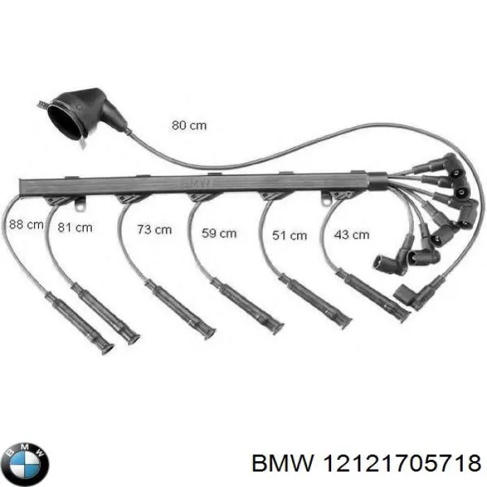 Провода высоковольтные, комплект BMW 12121705718