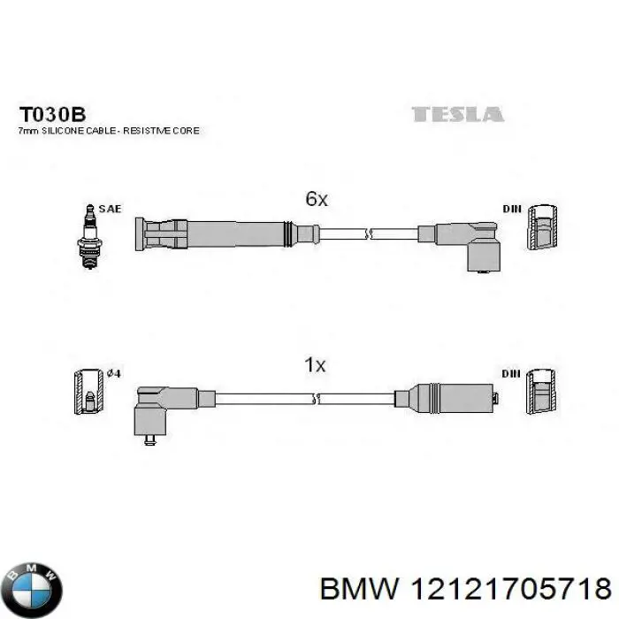 Высоковольтные провода 12121705718 BMW