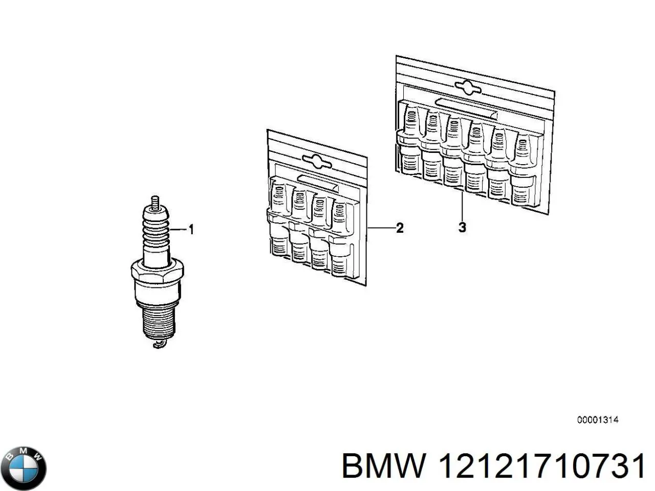 Свечи зажигания 12121710731 BMW