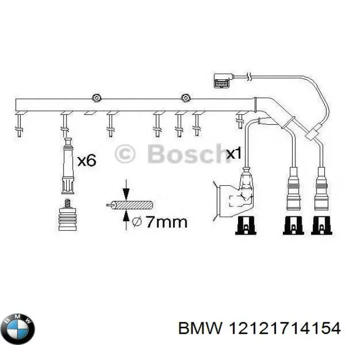 Провода зажигания BMW 12121714154 цена, от 40.51 USD