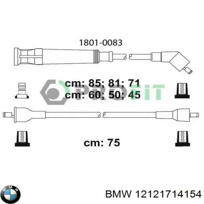 Купить 12121714154 BMW Провода высокого напряжения