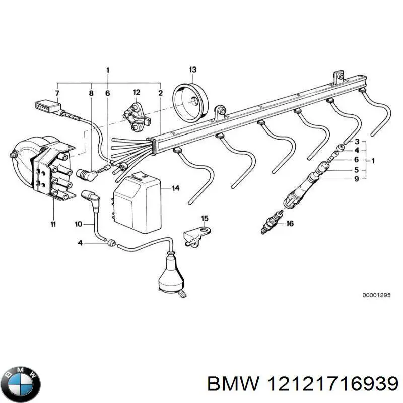 Купить 12121716939 BMW Провода высокого напряжения