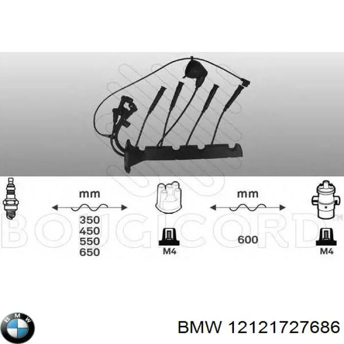 Купить 12121727686 BMW Провода высокого напряжения