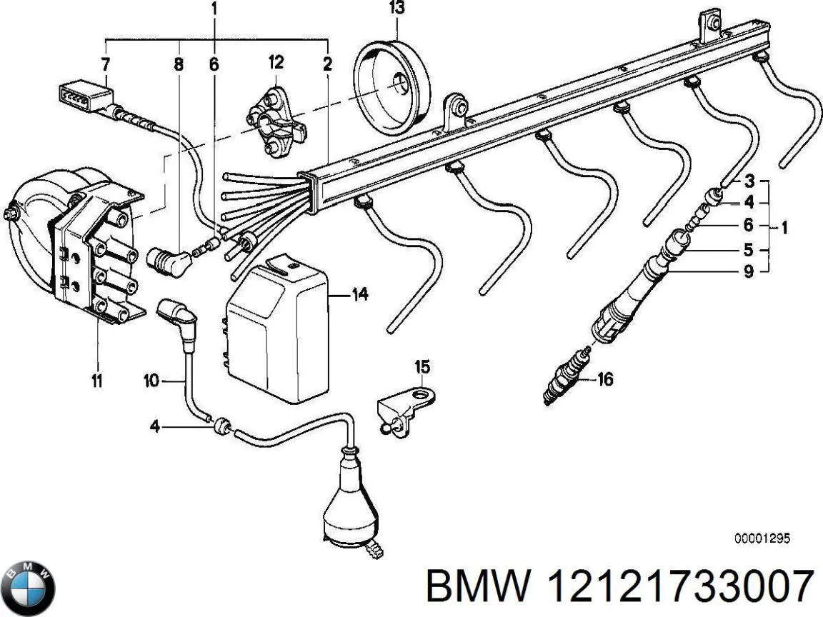 Провода высоковольтные, комплект BMW 12121733007