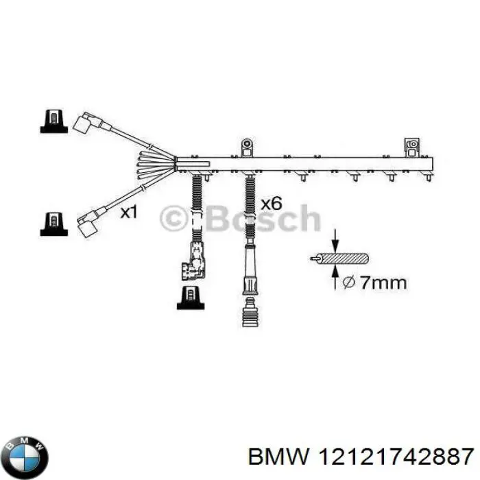 Высоковольтные провода 12121742887 BMW
