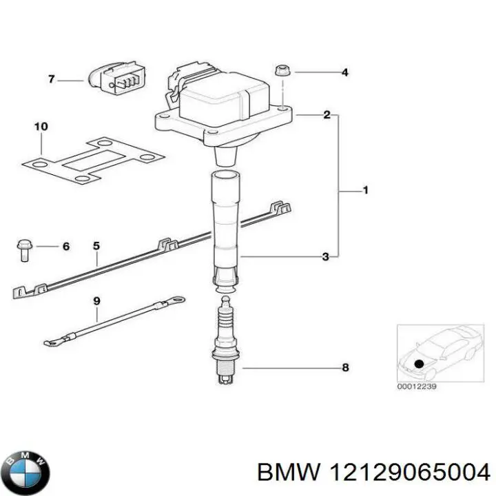 Свеча зажигания BMW 12129065004 цена, от 3.23 USD