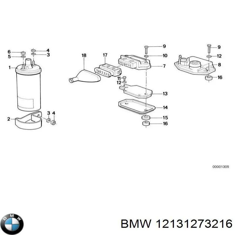 Катушка зажигания 12131273216 BMW