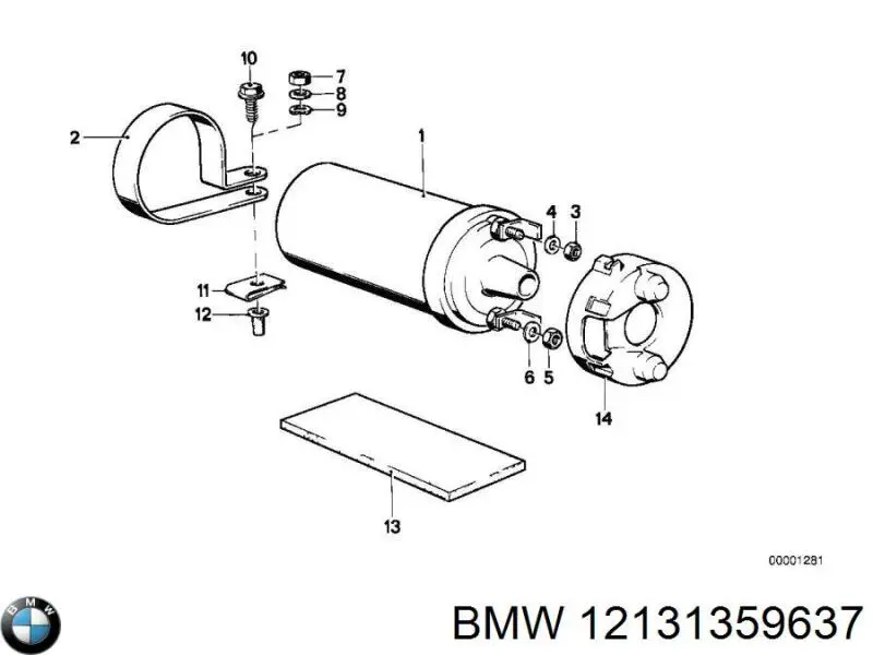 Катушка зажигания 12131359637 BMW