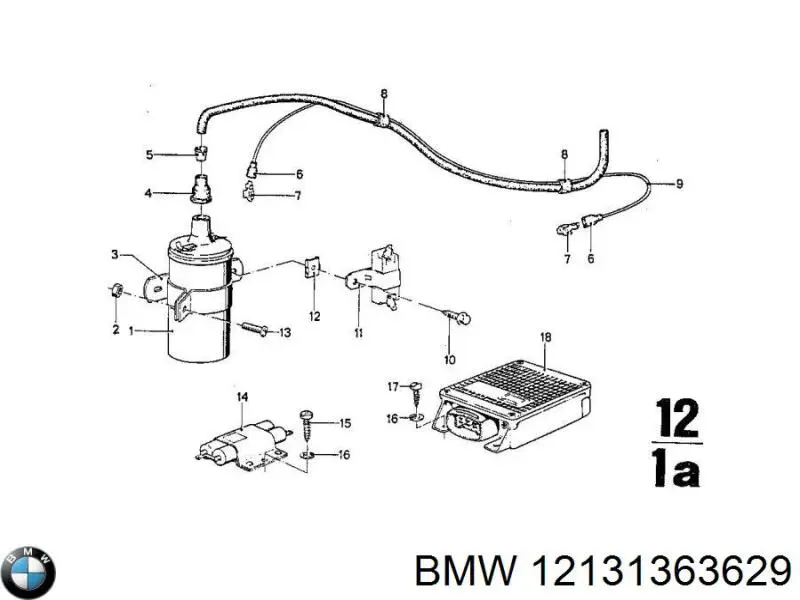 12131363629 BMW модуль зажигания (коммутатор)