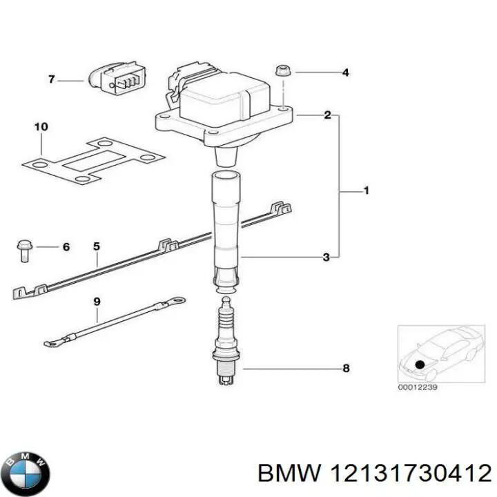 Свечной наконечник BMW 12131730412