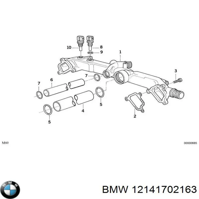 Датчик детонации 12141702163 BMW