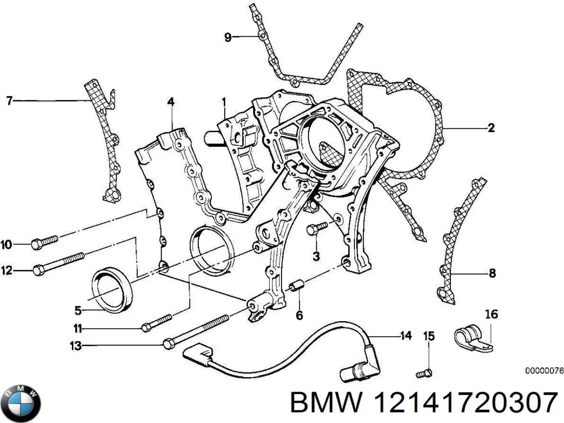 12141720307 BMW sensor de posição (de revoluções de cambota)