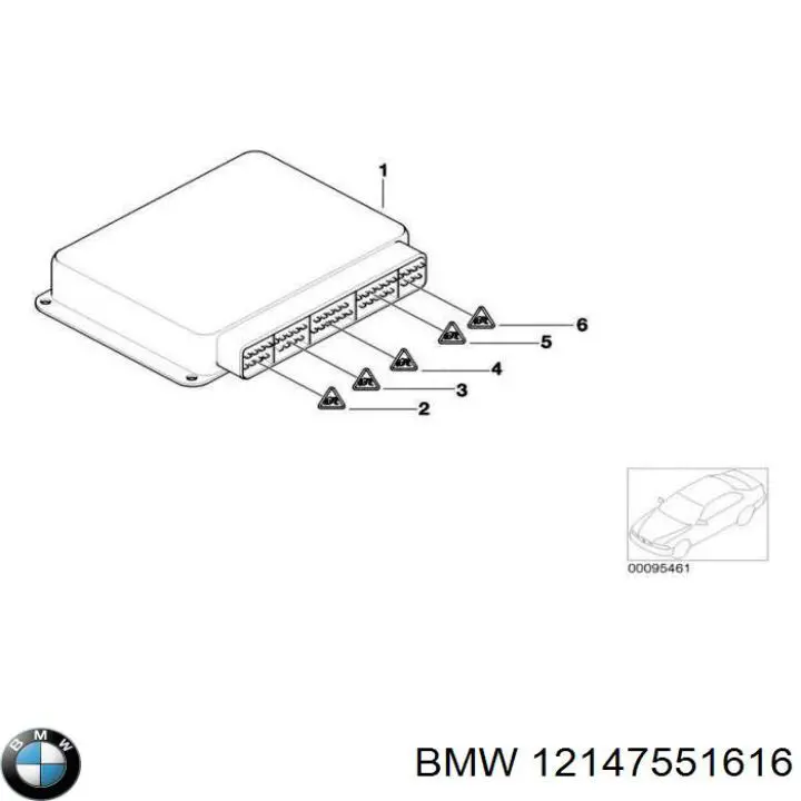 12147551616 BMW модуль управления (эбу двигателем)