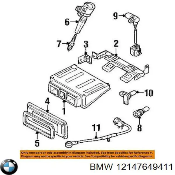 ЭБУ двигателем BMW 12147602171 цена, от 309.07 USD