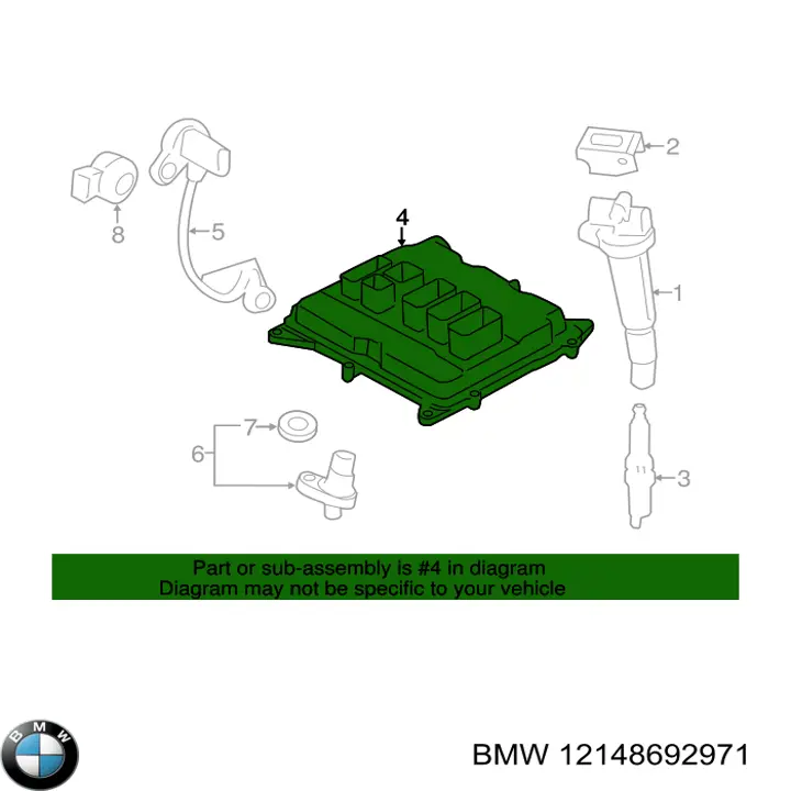 ЭБУ двигателем BMW 12148655734 цена, от 252.12 USD