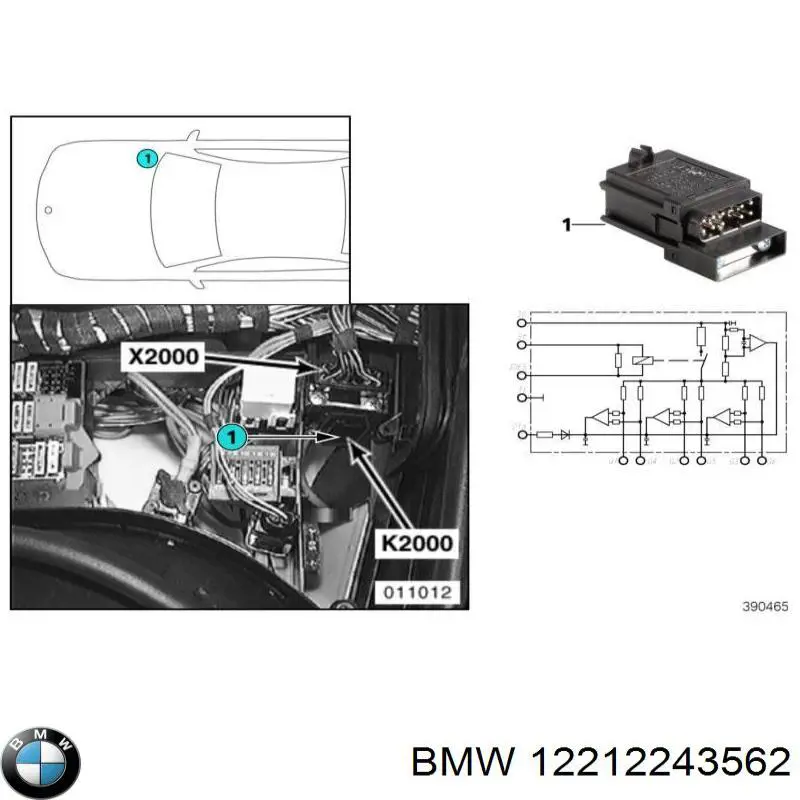 Relê das velas de incandescência para BMW 3 (E36)