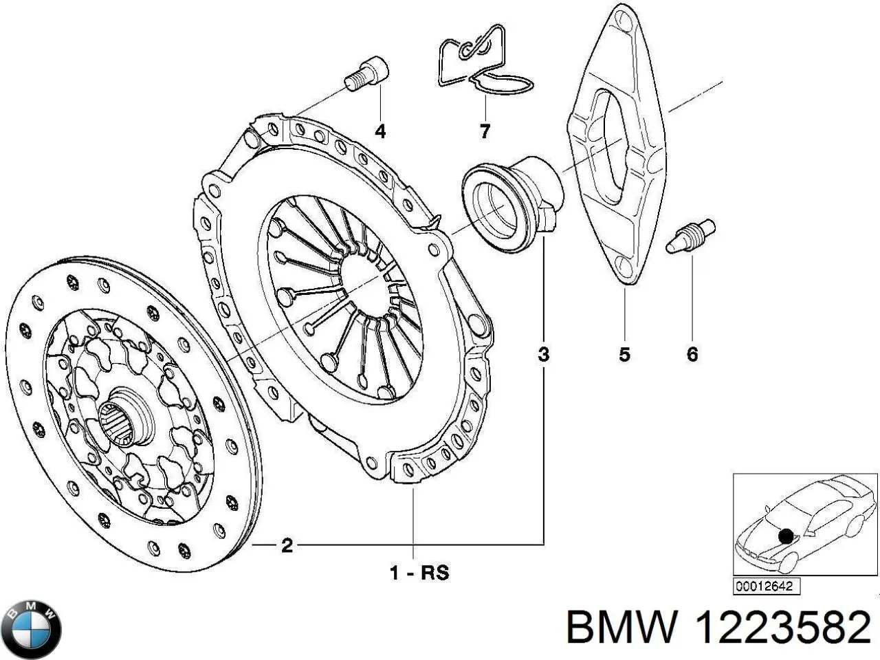 Подшипник скольжения сцепления BMW 1223582 цена, от 48.62 USD
