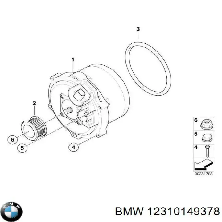 Junta (Anillo) Generador Refrigerado Por Agua BMW 7 