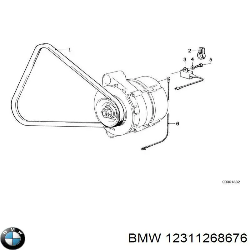 12311268676 BMW ремень генератора