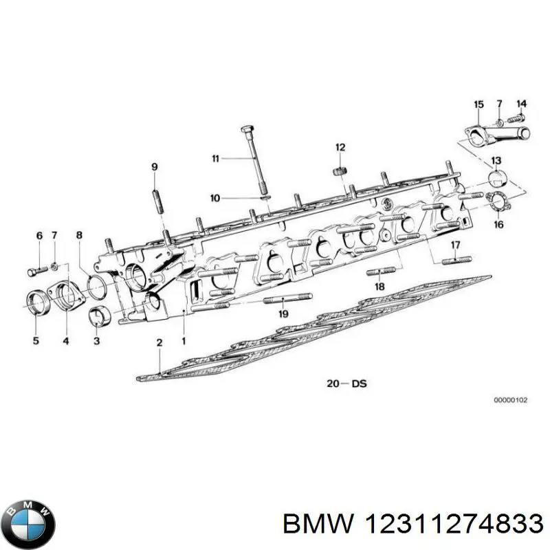 12311274833 BMW кронштейн натяжителя приводного ремня