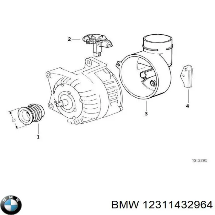 12311432964 BMW генератор