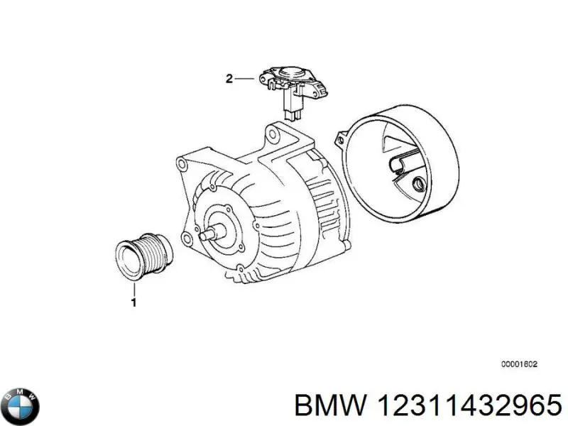 12311432965 BMW реле-регулятор генератора (реле зарядки)