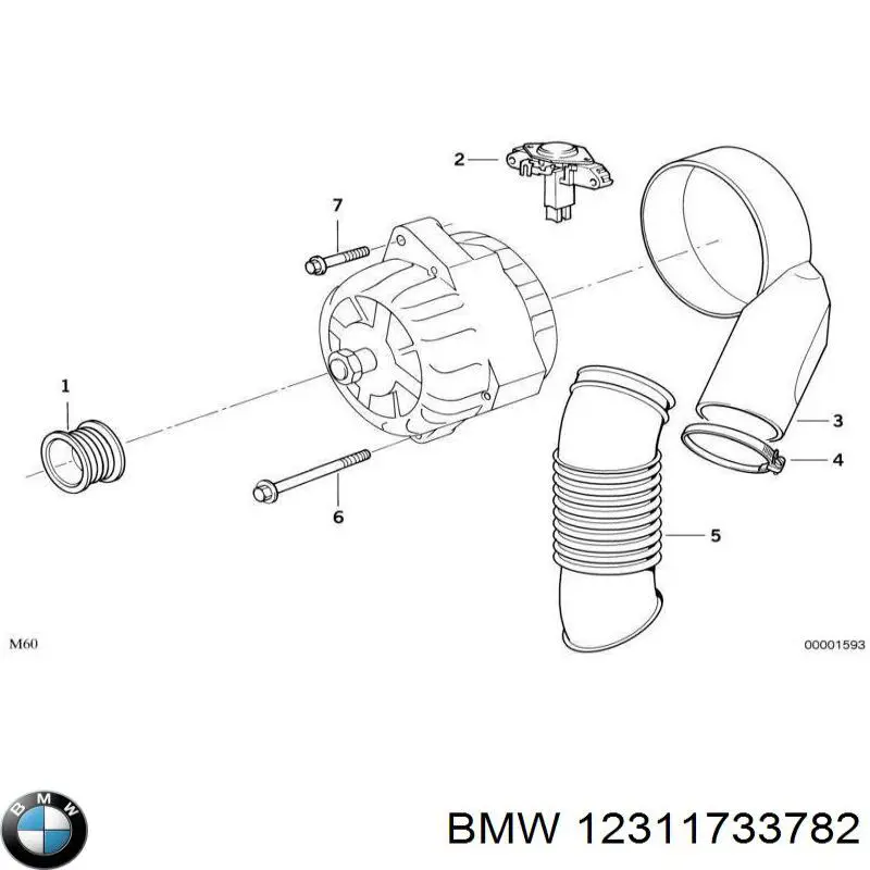 Шкив генератора BMW 12311733782