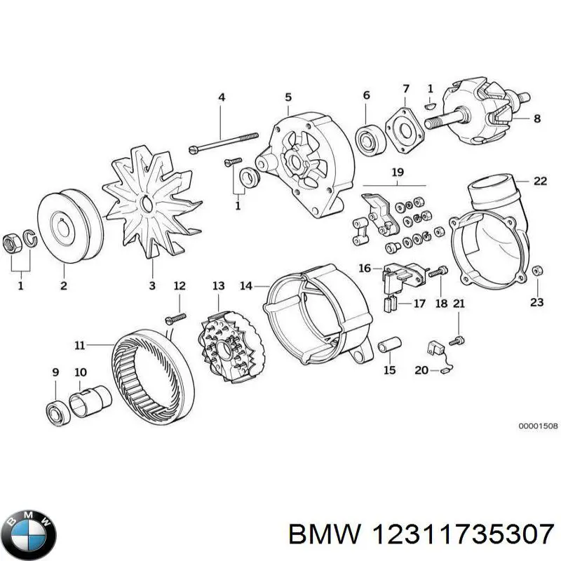 Купить 12311735307 BMW Выпрямитель диодный