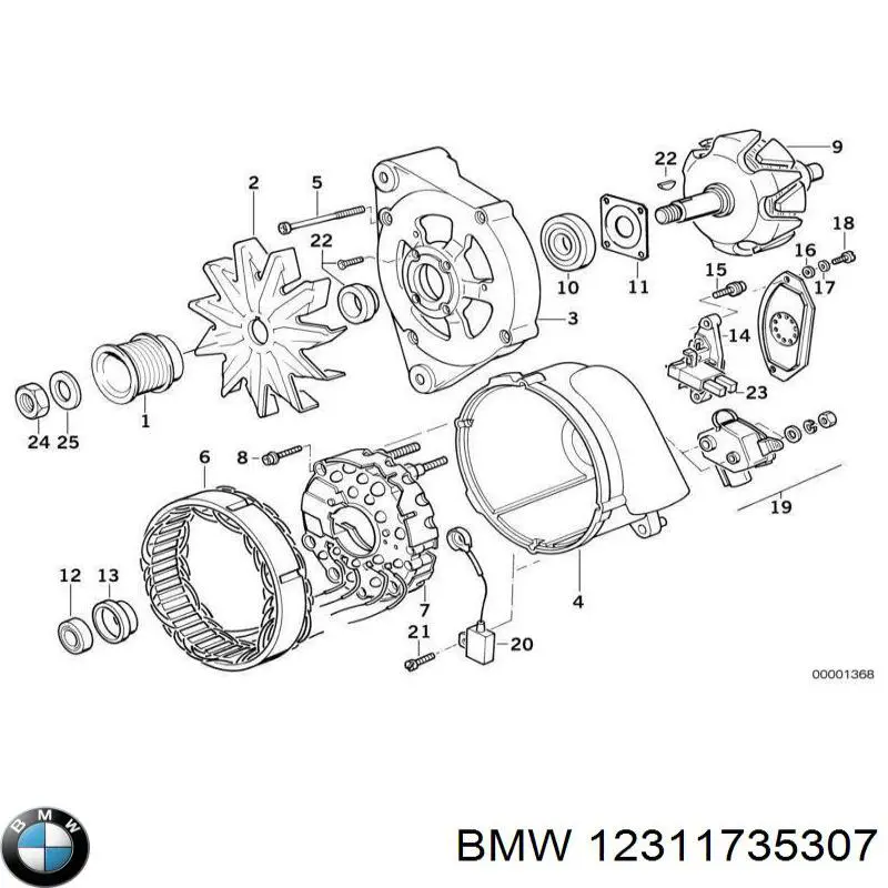 Выпрямитель BMW 12311735307 цена, от 78.87 USD