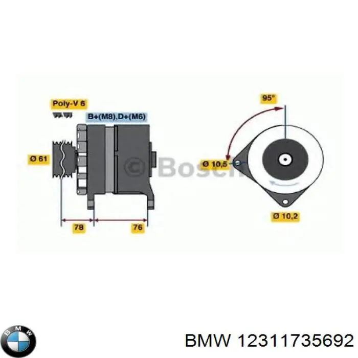 Автомобильный генератор BMW 12311735692 цена, от 13.24 USD