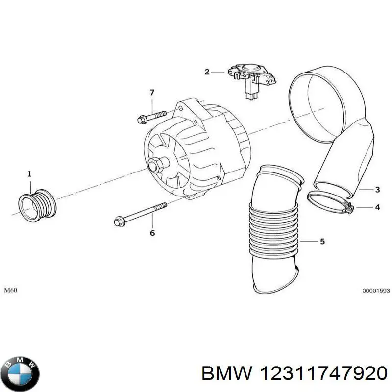 Купить 12311747920 BMW Реле регулятор напряжения генератора