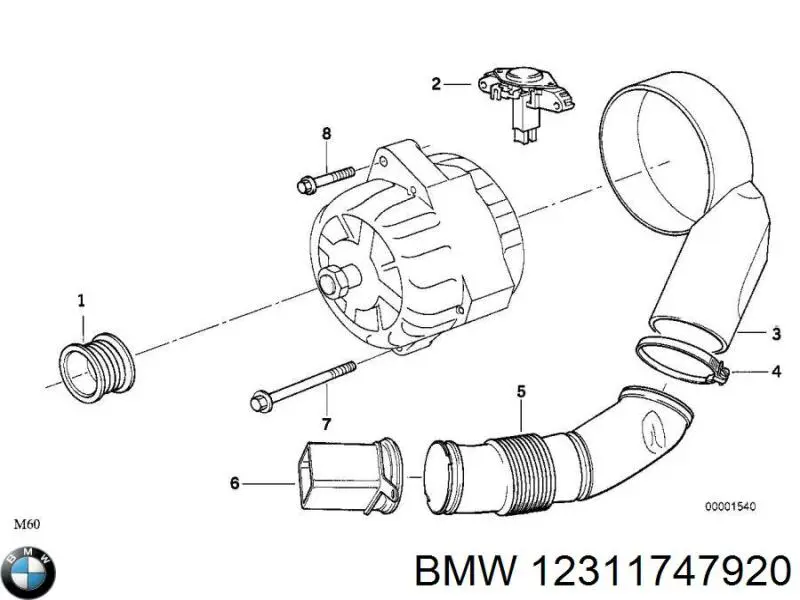 12311747920 BMW реле-регулятор генератора (реле зарядки)