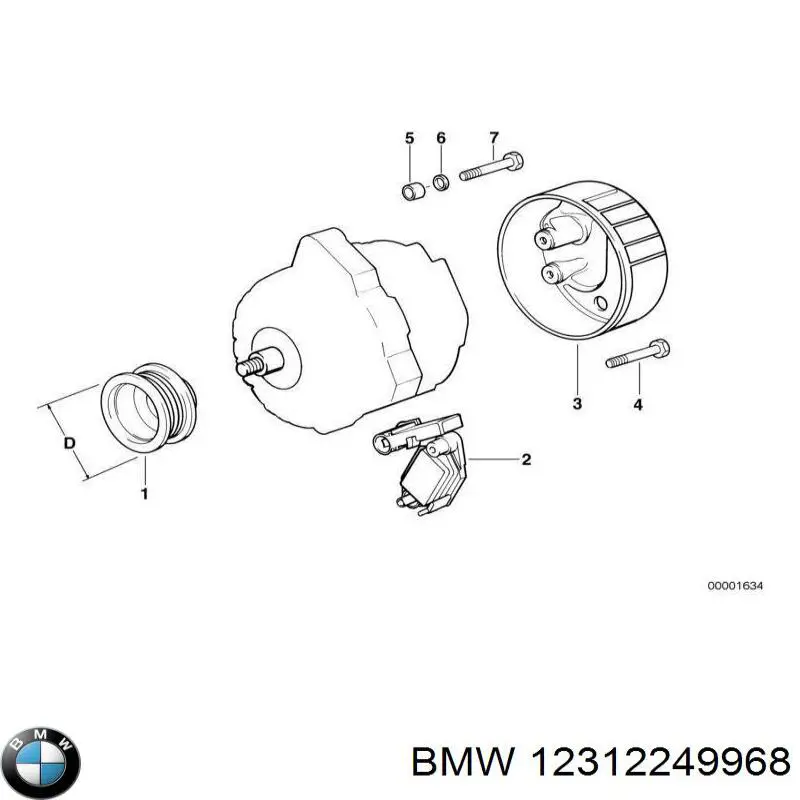 12312249968 BMW relê-regulador do gerador (relê de carregamento)