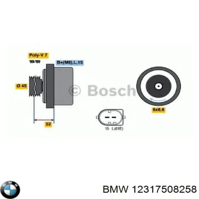 Купить 12317508258 BMW Генератор