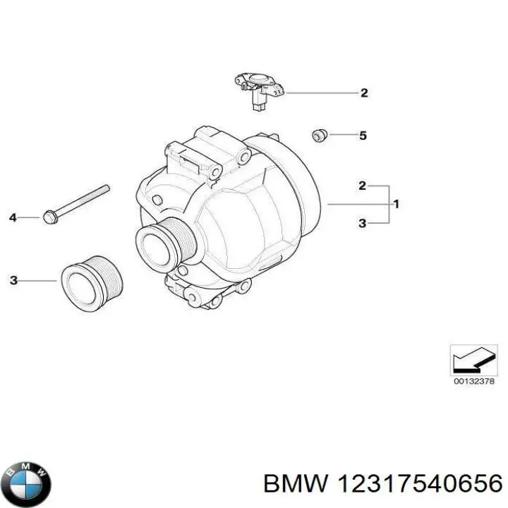 12317540656 BMW реле-регулятор генератора (реле зарядки)