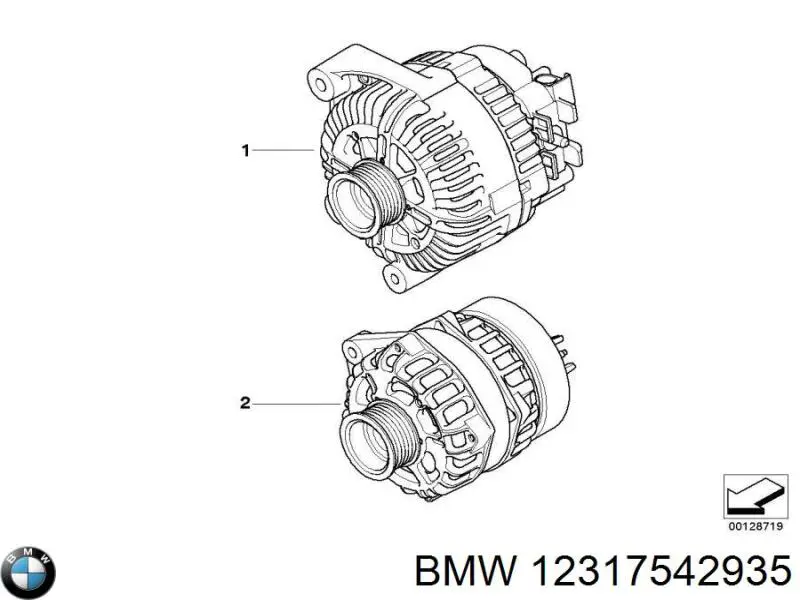 Генератор 12317542935 BMW