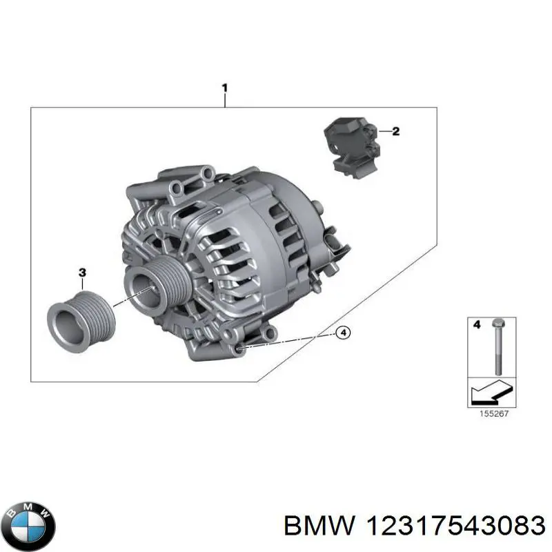 Автомобильный генератор BMW 12317543083 цена, от 100.09 USD