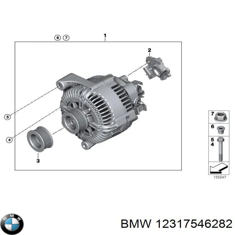 12317546282 BMW relê-regulador do gerador (relê de carregamento)