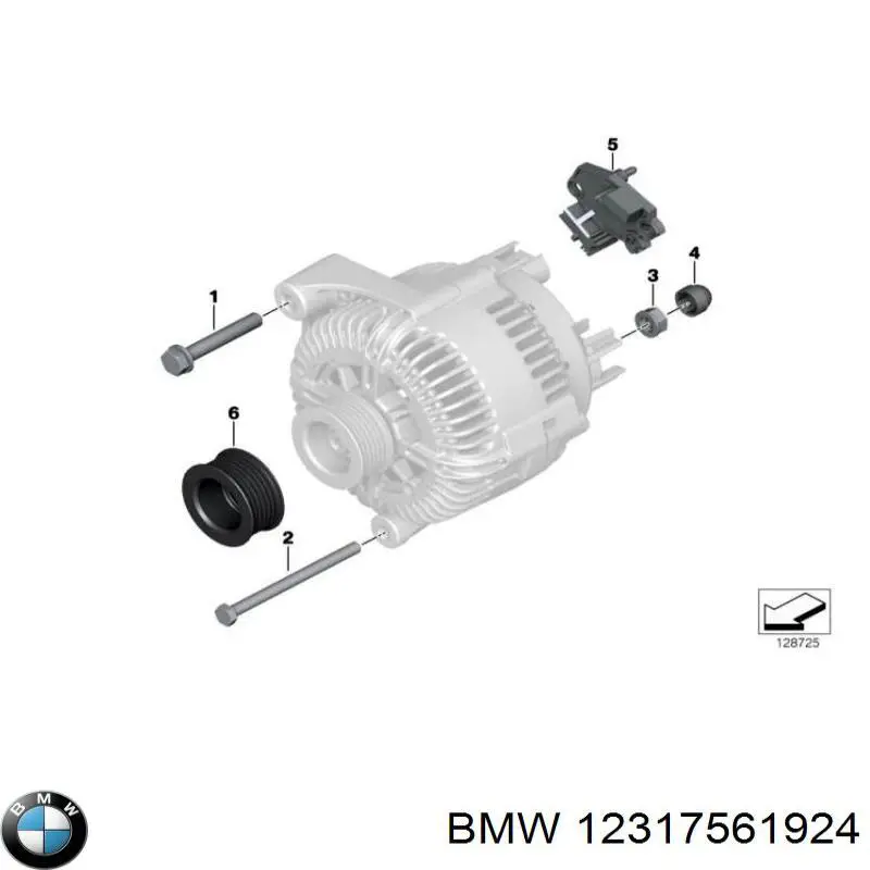 12317561924 BMW реле-регулятор генератора (реле зарядки)