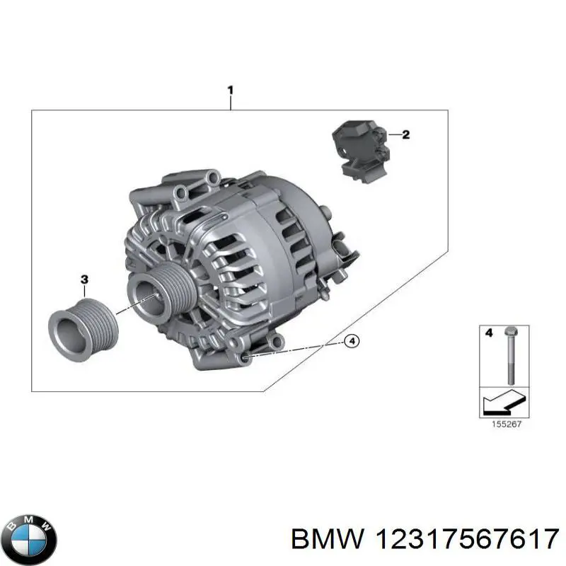 12317560987 BMW реле-регулятор генератора (реле зарядки)