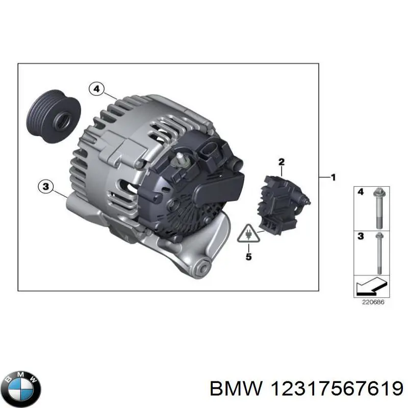 12318510087 BMW реле-регулятор генератора (реле зарядки)