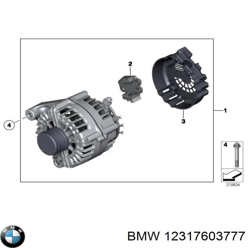 Реле регулятор генератора BMW 12317603777