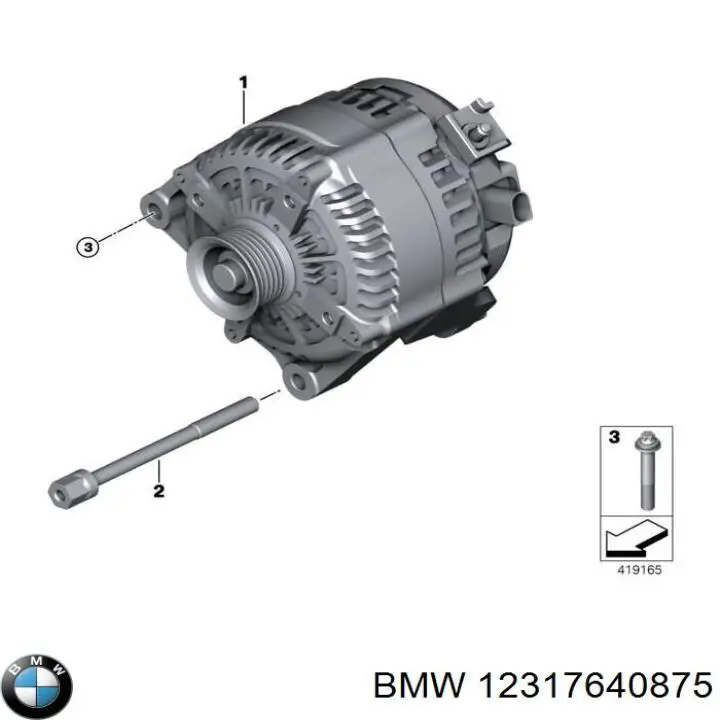 12317640875 BMW генератор