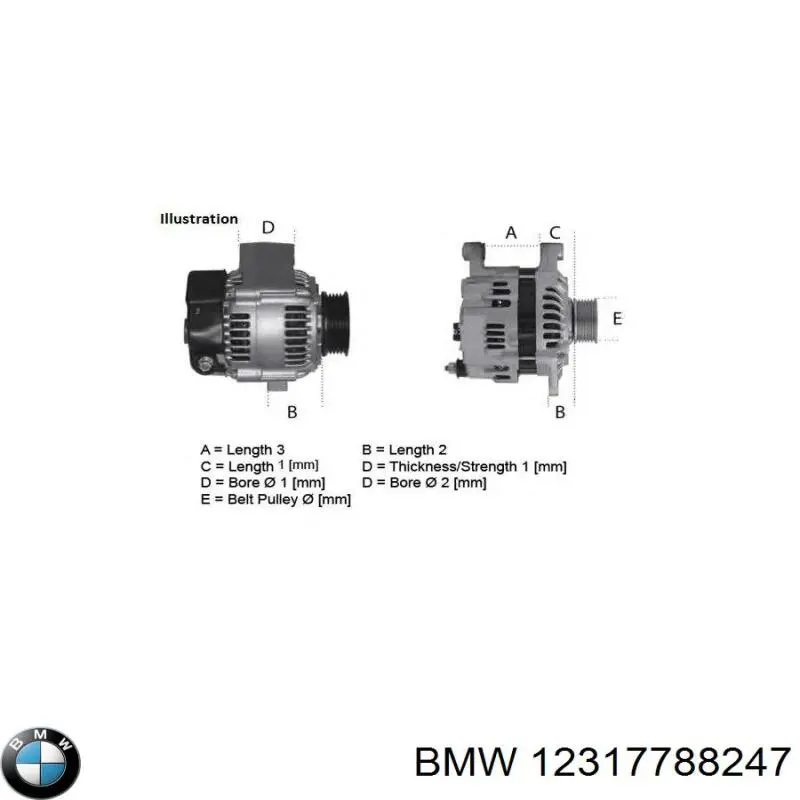 Автомобильный генератор BMW 12317788247 цена, от 194.78 USD