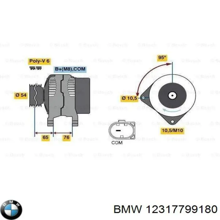 Автомобильный генератор BMW 12317799180 цена, от 79.10 USD