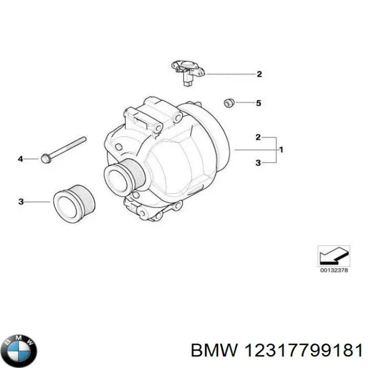 Генератор автомобиля BMW 12317799181