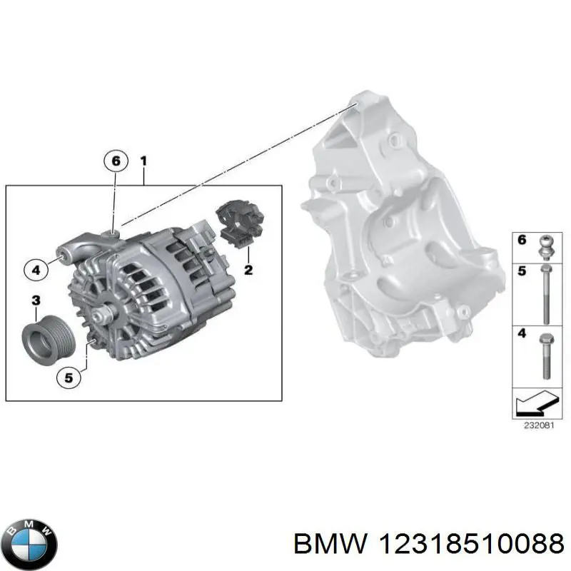 12318510088 BMW реле-регулятор генератора (реле зарядки)