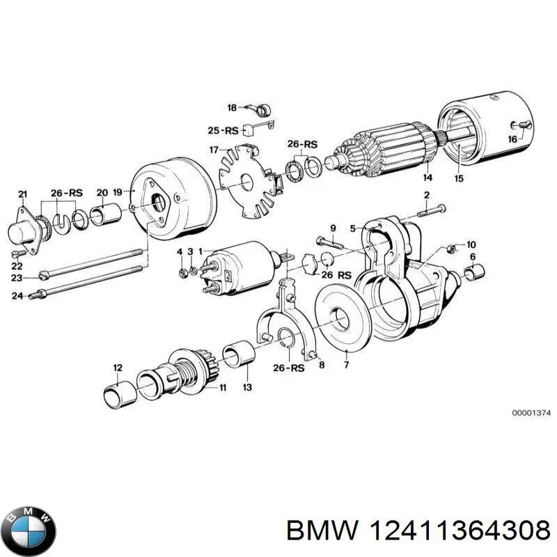 Втулка стартера BMW 12411364308
