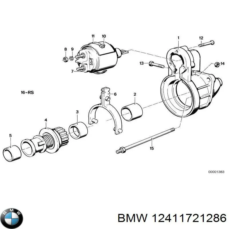 12411721286 BMW ремкомплект втягивающего реле стартера
