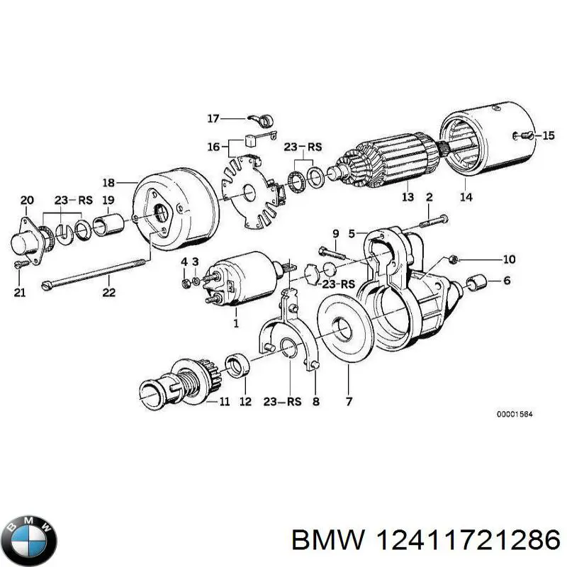 Ремкомплект втягивающего реле стартера BMW 12411721286 цена, от 0.83 USD